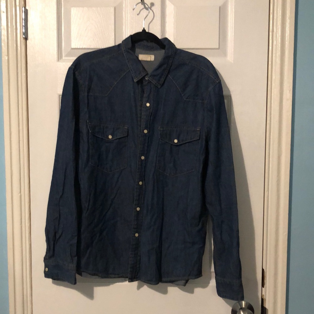 Denim Button-Up Shirt